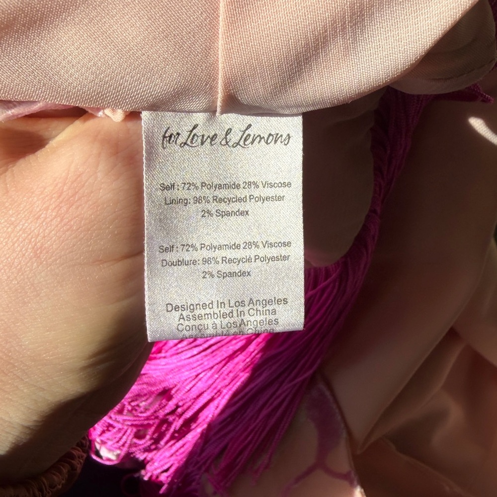 For Love And Lemons Pink Rori Top - Picture 5 of 6